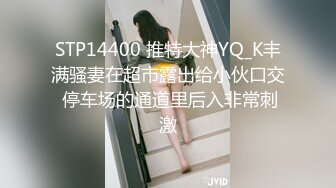 STP14400 推特大神YQ_K丰满骚妻在超市露出给小伙口交 停车场的通道里后入非常刺激