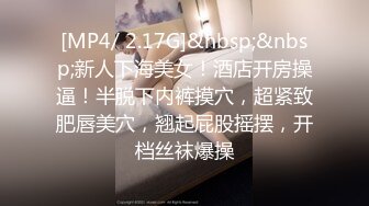 [MP4/ 2.17G]&nbsp;&nbsp;新人下海美女！酒店开房操逼！半脱下内裤摸穴，超紧致肥唇美穴，翘起屁股摇摆，开档丝袜爆操